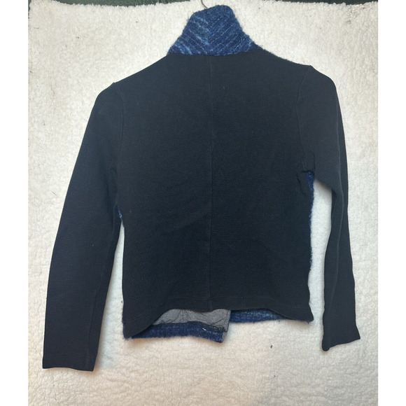 ANTHROPOLOGIE DOLAN Virgin Wool Sweater Womens Sz M Asymmetrical Zip Grunge Moto - Picture 4 of 12